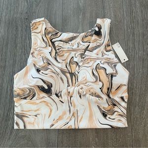 Core10 Marble Brown White Sports Bra Size Small